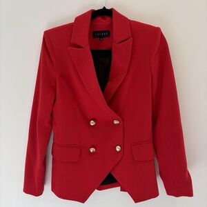 LAVEER Red Double-Breasted Tailored Blazer